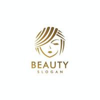 logotipo de moda de mujer de belleza vector