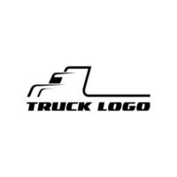 Ilustración de vector de plantilla de logotipo abstracto de silueta de camión