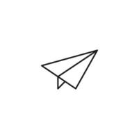 Contact us concept. Signs and symbols of interface. Editable strokes. Suitable for apps, web sites, stores, shops. Vector line icon of paper airplane as symbol of mail