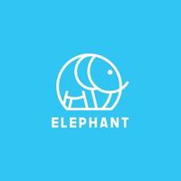 Ilustración de vector de plantilla de logotipo de elefante