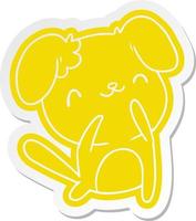 cartoon sticker kawaii of a cute dog vector