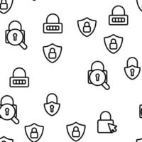 Type Locks Seamless Pattern Vector