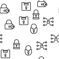 Type Locks Seamless Pattern Vector