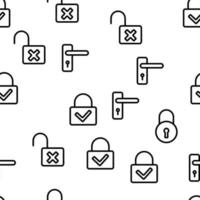 Type Locks Seamless Pattern Vector