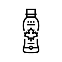 maple water bottle line icon vector illustration