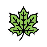 maple tree leaf color icon vector illustration