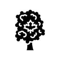 maple tree glyph icon vector illustration