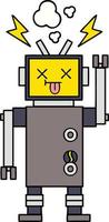 cute cartoon robot vector