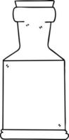 quirky line drawing cartoon potion bottle vector