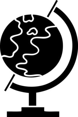 flat symbol world globe