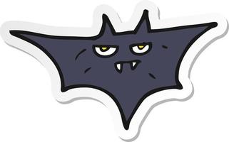 sticker of a cartoon halloween bat vector