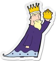 sticker of a one of the three wise men vector