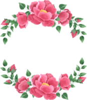 corona de flores acuarela pintura a mano png