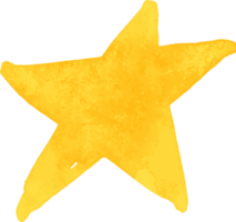 star watercolor hand paint png