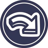 direction arrow circular icon vector