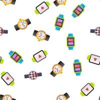 Watches, Gadgets Vector Seamless Pattern