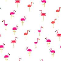 Bird Flamingo Vector Seamless Pattern