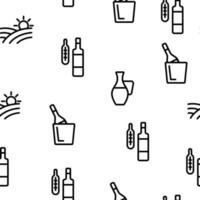 Wine Product Vector Seamless Pattern