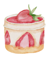 Dessert-Aquarell-Cartoon süß png