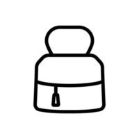 women bag with zipper icon vector. vector