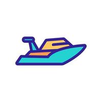 Modern yacht icon vector. Isolated contour symbol illustration vector