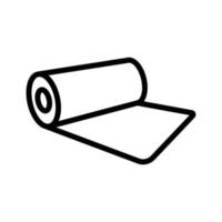 yoga mat roll icon vector outline illustration