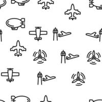 Aircraft Vector Seamless Pattern