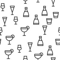 Alcohol Drink Vector Seamless Pattern