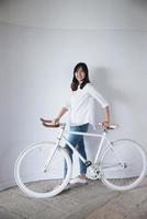 Lovely Asian young lady portriat - happy woman lifestyle concept photo