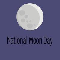 National Moon Day, Earth satellite on a dark background, for a banner or postcard vector