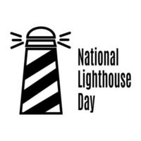 National Lighthouse Day, schematic image of a lighthouse for a banner or postcard vector