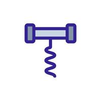 corkscrew for wine icon vector. Isolated contour symbol illustration vector