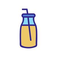 yogurt in a bottle icon vector outline illustration