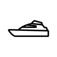 Beautiful yacht icon vector. Isolated contour symbol illustration vector