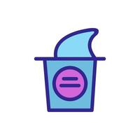 yogurt in a jar icon vector outline illustration