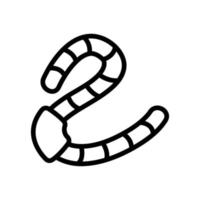 worm icon vector. Isolated contour symbol illustration vector