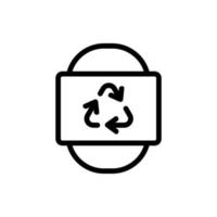 recycling for global good icon vector outline illustration