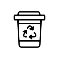 garbage disposal icon vector outline illustration