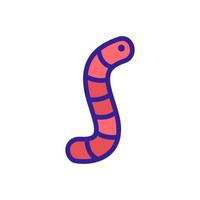 worm icon vector. Isolated contour symbol illustration vector