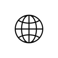 parallels and meridians icon vector. Isolated contour symbol illustration vector