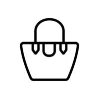 women bag extended to top icon vector. vector