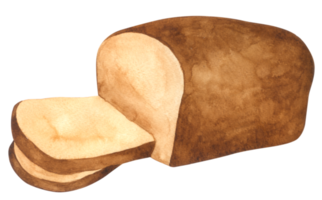 bread watercolor hand paint png