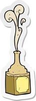 sticker of a cartoon whiskey bottle vector