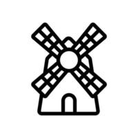 windmill icon vector. Isolated contour symbol illustration vector