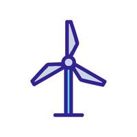 Wind generator mill icon vector. Isolated contour symbol illustration vector