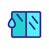 cleaning the windows of the vector icon. Isolated contour symbol illustration