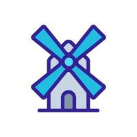 windmill icon vector. Isolated contour symbol illustration vector