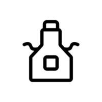 a tool for cleaning the vector icon. Isolated contour symbol illustration