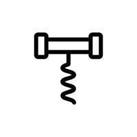 corkscrew for wine icon vector. Isolated contour symbol illustration vector