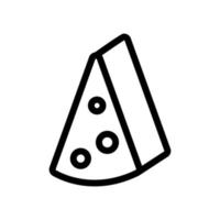 vector de icono de queso. ilustración de símbolo de contorno aislado